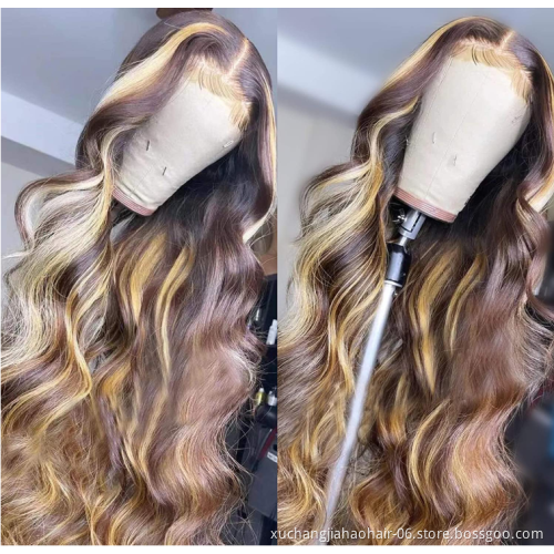 Brazilian Virgin Raw Hair Curly body Wave 150% 180% Pre Plucked Bleached Knot Hair Wigs Human Hair HD Lace Front Wig